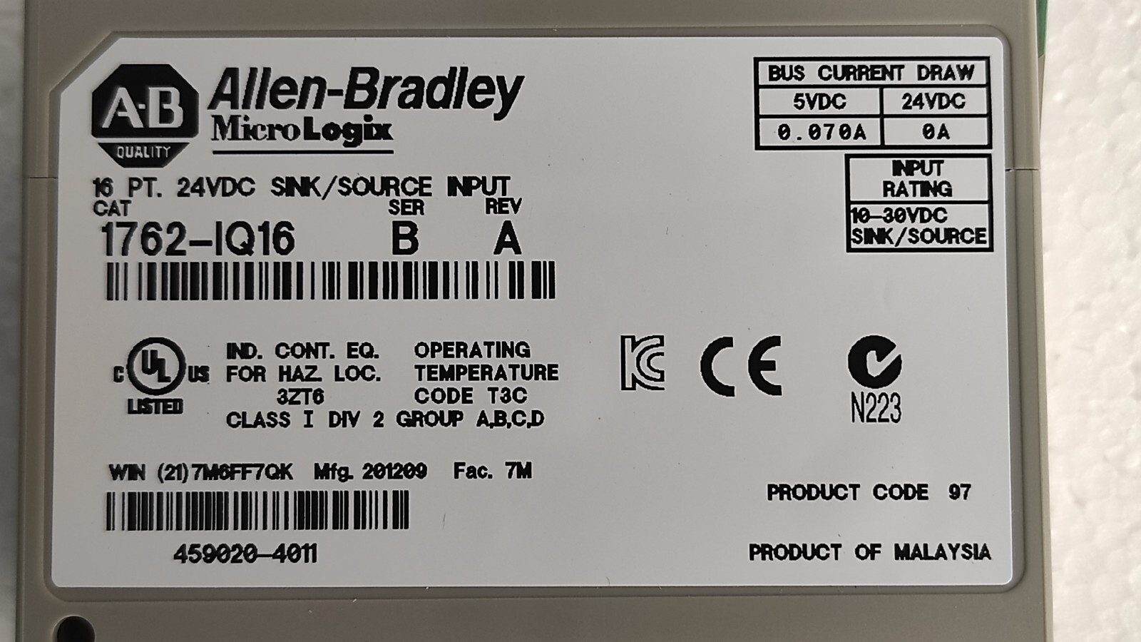 admin/uploads/uploads/Allen-Bradley 1762-iq16 -1762-IQ16 MicroLogix 16 Point Source Input Modul Rev_9.webp